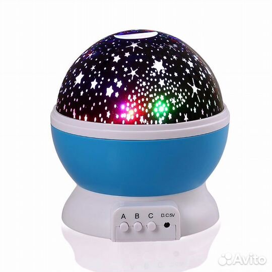 Вращающий ночник звезды