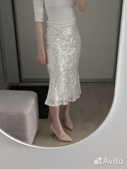 Юбка с пайетками