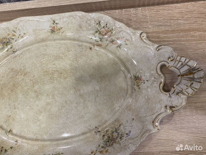 Блюдо фарфоровое Villeroy&Boch Mettlach 1874 г