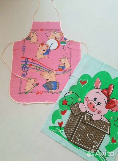 Фартук и полотенце, новый текстильный набор