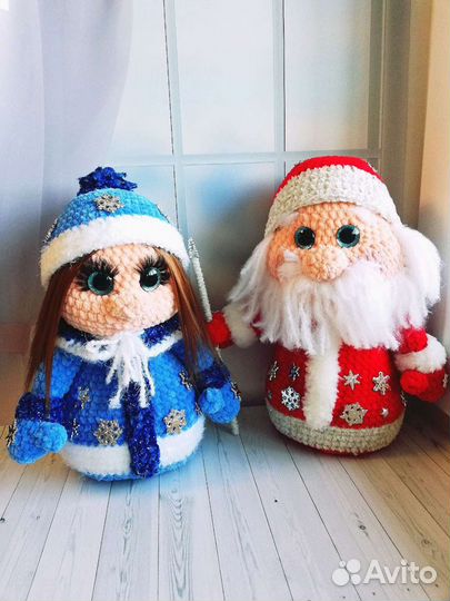 Дед мороз и Снегурочка (Игрушки ручной работы)