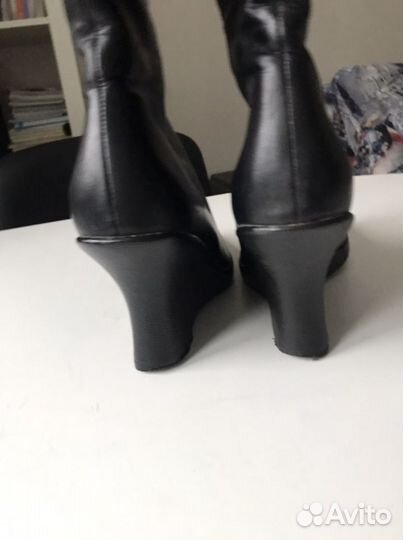 Сапоги кожа и замша зима