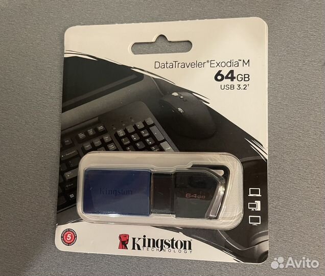 Флешка USB Kingston DataTraveler Exodia M 64гб
