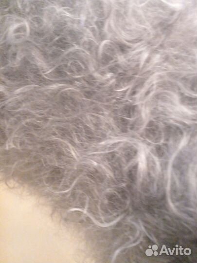 Пуховая косынка Новая кудрявая 135 х 70 козья