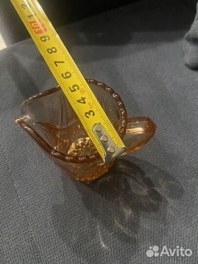 Соусник старинный стеклянный