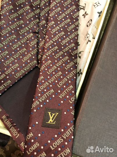 Шелковый галстук louis vuitton оригинал новый