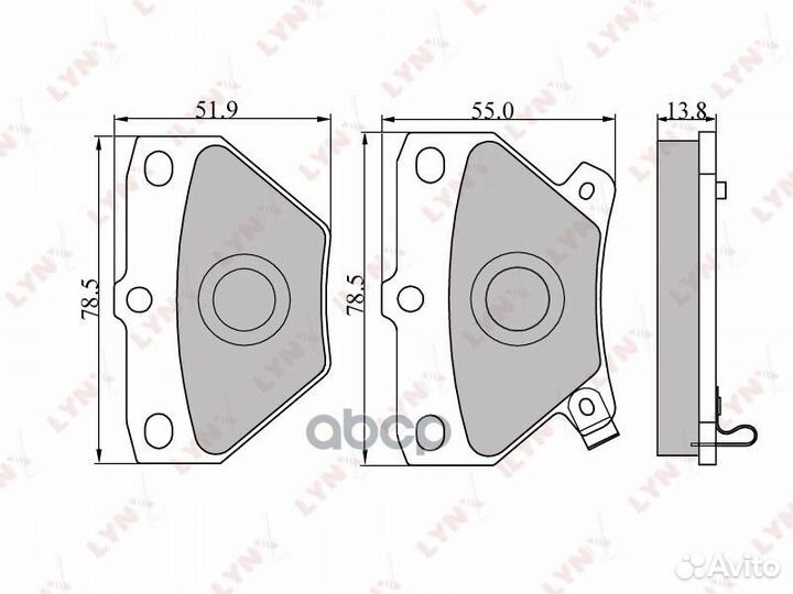 Колодки тормозные дисковые зад BD7538 lynxauto