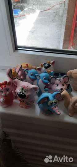 Глиняные фигурки. Цветные и под раскраску