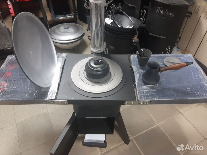 Печь на дровах для приготовления на казане