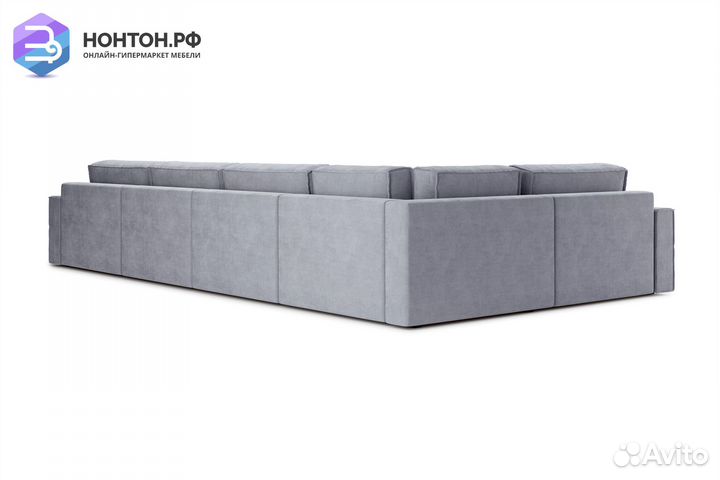 Диван п-образный тик-так Сохо серый