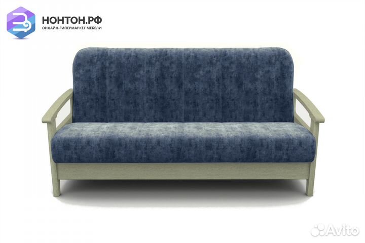 Диван книжка Омега синий / бук