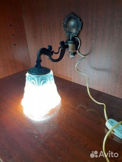 Настенный светильник бра, СССР, винтаж, под бронзу
