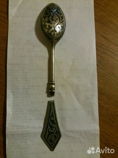 Серебряная старинная ложка