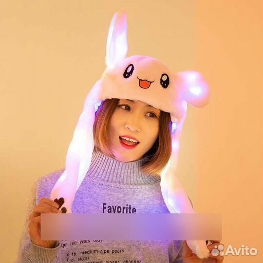 Шапка c ушками в ассортименте