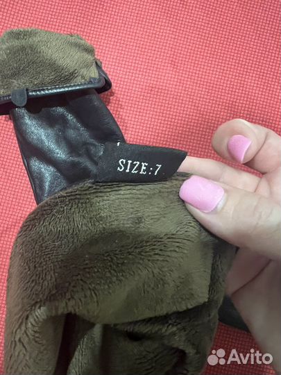 Перчатки женские кожаные 7 размер