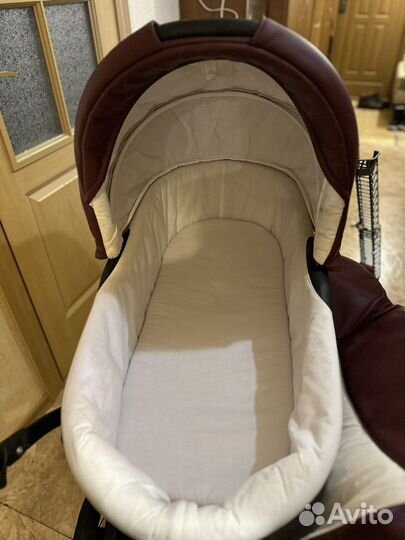 Коляска 2 в 1 Cocoline Aroteam бордовая экокожа