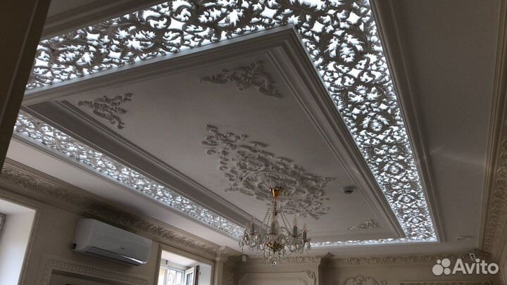 3D потолки с подсветкой из акрилового гипса