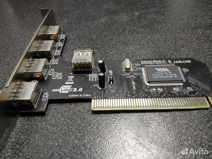 Наиредчайшая USB хаб плата на 5 USB (PCI)