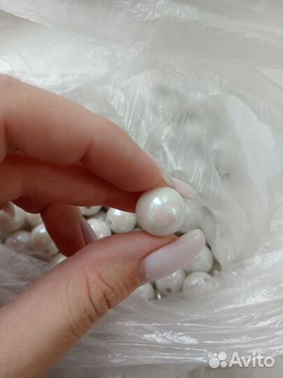 Бусины, диаметр 1,3см, цена за пакет