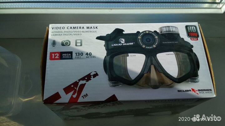 Маска для подводной видеосъёмки liguid image