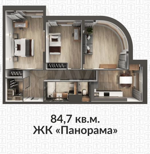 3-к. квартира, 84,7 м², 6/17 эт.