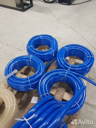 Шланг пвх для поливки 3/4 синий и прозрачный 20м