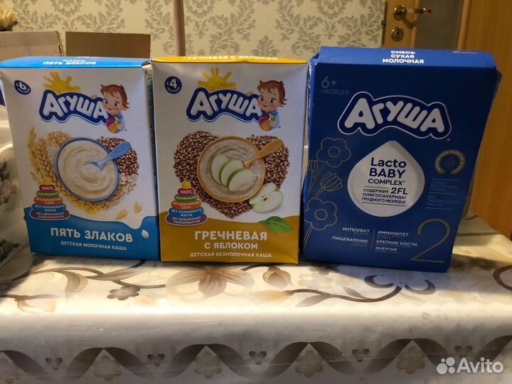 Агуша пюре овощное, мясное, фруктовое, каши, кефир