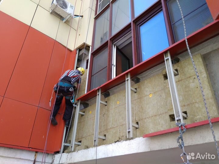 Монтаж вентилируемых фасадов из композита