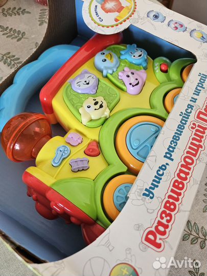 Детский развивающий паровозик игрушка