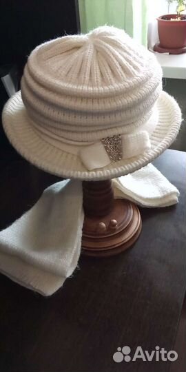 Шляпка женская с шарфом