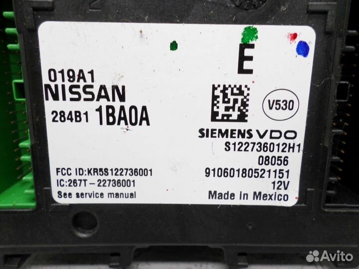 Б/У Б/У Блок Body control module 284B11BA0A nissan