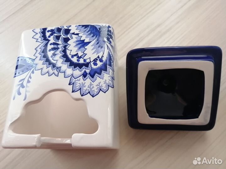 Банка для чайных пакетиков под Гжель