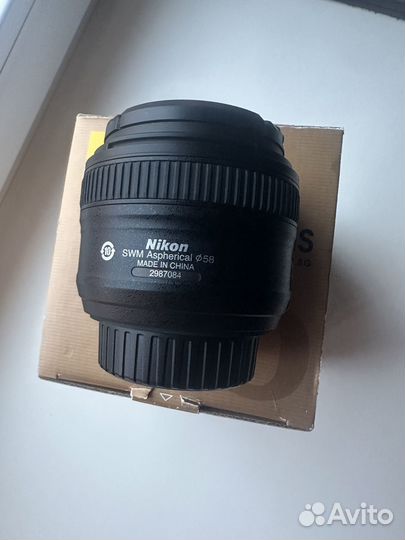 Объектив nikon 50mm f 1.8g af s nikkor + фильтр