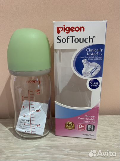 Соски бутылочные стекло Pigeon