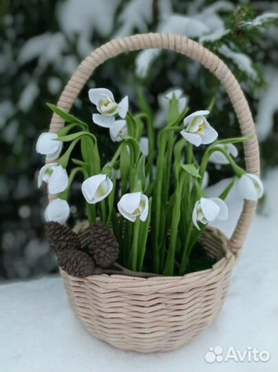 Подснежники холодный фарфор в наличии