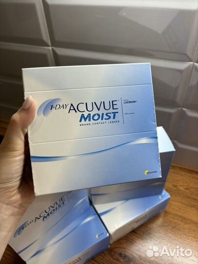 Контактные линзы acuvue 1 day moist 180 штук