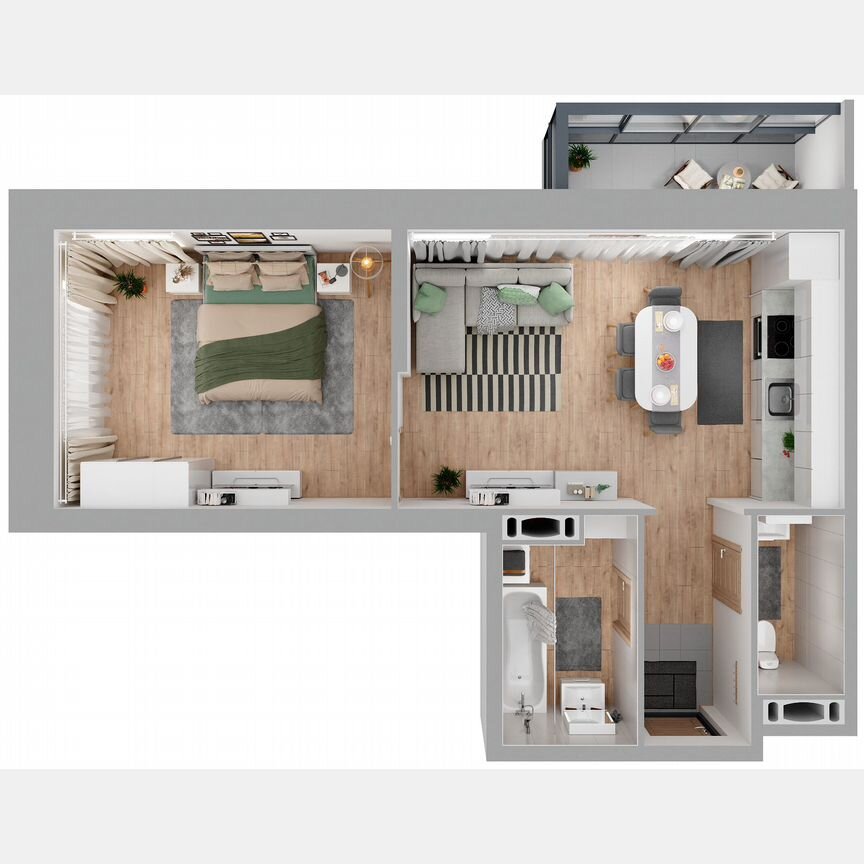 1-к. квартира, 46,9 м², 19/23 эт.