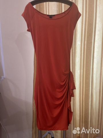 Платье Mango трикотажное с воланом,р.S