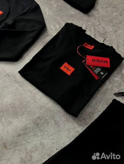 Спортивный костюм Hugo Boss трехнитка черный