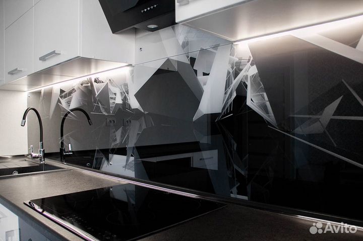 Фартук из стекла - С фотопечатью - Кухонный