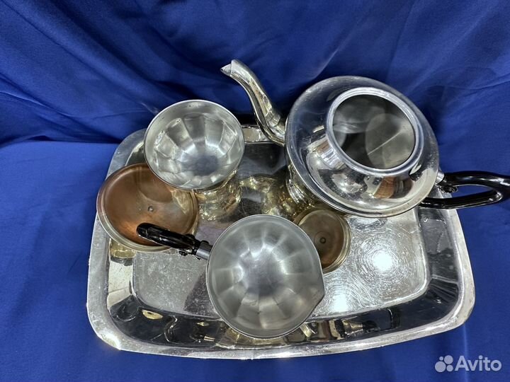 Чайный сервиз мельхиоровый, СССР