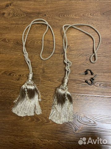 Подвязки с крючками для штор новые