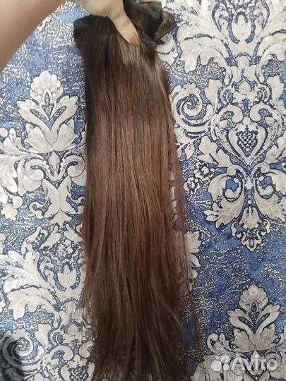 Волосы натуральные на заколках, хвосты натуральные