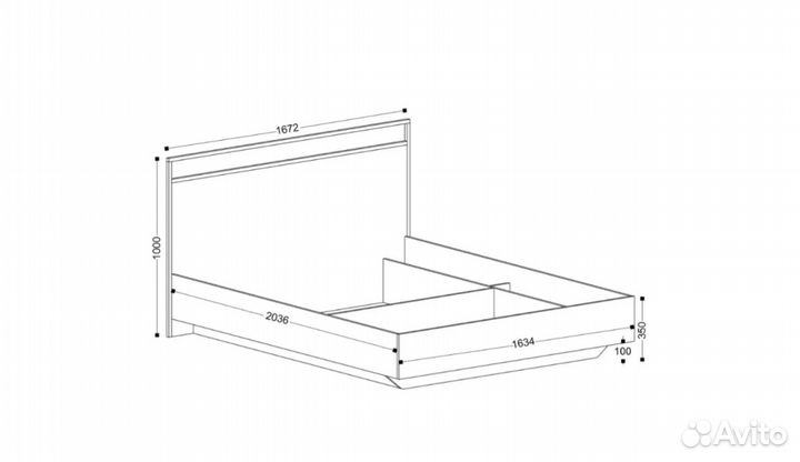 Парящая кровать с отопед. основанием (без матраса)