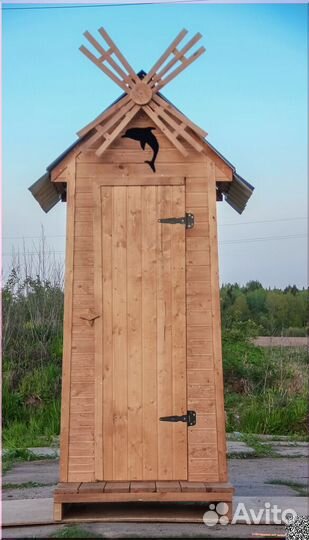 Уличный туалет деревянный ACC339