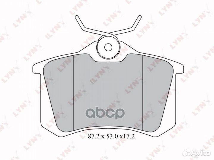 Колодки тормозные дисковые зад BD1206 lynxauto