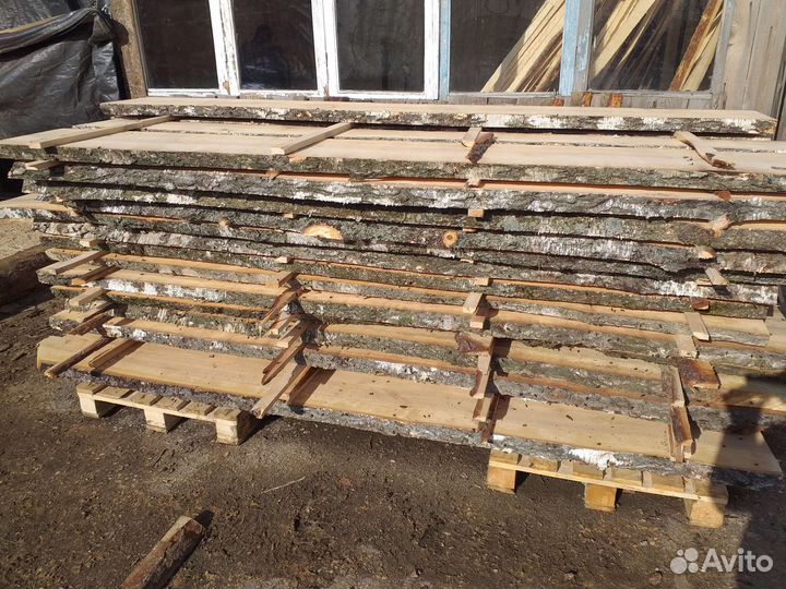 Доска необрезная сосна