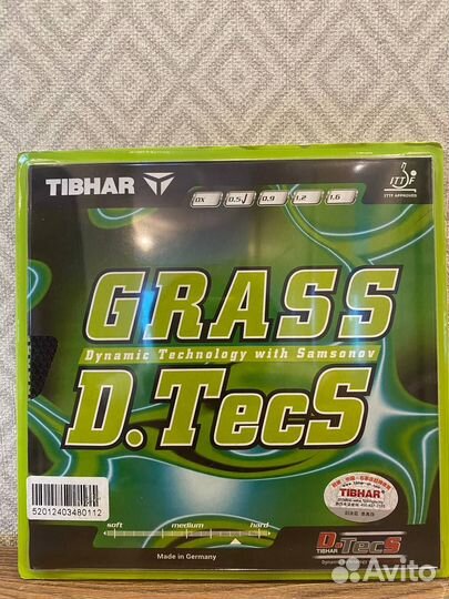 Накладка Tibhar Grass D.TecS (0,5 / 0,9 / ох)