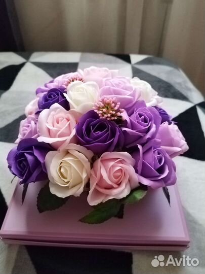 Букет из мыльных роз