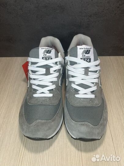 Кроссовки new balance 574 grey замш сетка 41-46